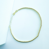 14K Solid Yellow Gold Beaded Bracelet 2.5mm Classic Ball Design