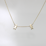 14K Solid Yellow Gold Adjustable Children Necklace