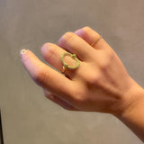 18K Solid Gold Diamond Pinky Ring