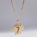 14K Solid Gold Custom Sports Shirt Pendant – Basketball, Baseball, Soccer