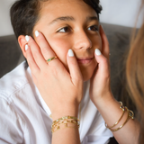 Personalize Your 14K Solid Yellow Gold Bangle – Size 8”