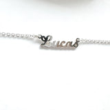 925 Sterling Silver Micro Cursive 3mm Name Necklace
