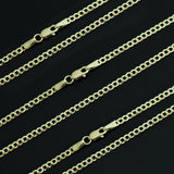 14K Solid Yellow Gold 2.6mm Curb Chain Necklace – 18” (4.1gm)