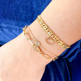 14K Solid Gold Birthstone Bezel Bracelet – Personalized Gemstone Jewelry