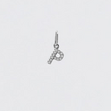 14K Solid Gold Diamonds Initial Charm