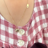 14K Solid Gold CZ Coquí Pendant