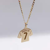 14K Solid Gold Custom Sports Shirt Pendant – Basketball, Baseball, Soccer