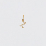 14K Solid Gold Diamonds Initial Charm