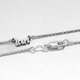 925 Sterling Silver Micro Cursive 3mm Name Necklace