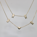 14K Solid Yellow Gold Adjustable Children Necklace