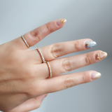 14K Solid Yellow Gold Diamond Classic Band Ring