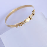 Personalize Your 14K Solid Yellow Gold Bangle – Size 7”