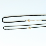 18K Gold Filled Colorful Enamel Box Chain Necklace
