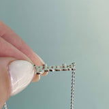 925 Sterling Silver Micro Block 3mm Name Necklace