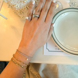 14K Solid White Gold Tennis Bracelet with Diamonds