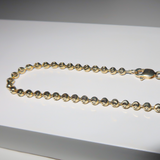 14K Solid Yellow Gold Diamond Cut Toilet Link Bracelet