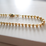 14K Solid Yellow Gold Diamond Cut Toilet Link Bracelet