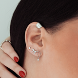 925 Sterling Silver Plain Bulky Ear Cuff 7.5mm