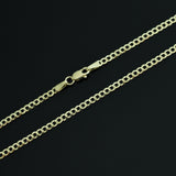 14K Solid Yellow Gold 2.6mm Curb Chain Necklace – 18” (4.1gm)