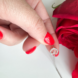 925 Sterling Silver Pave Diamonds Initial Bracelet