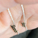 925 Sterling Silver Micro Block 3mm Name Necklace