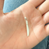 925 Sterling Silver or 14K Yellow Gold-Plated Custom Engravable Machete Pendant