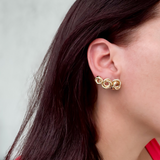 14K Solid Yellow Gold Flat Knot Earrings