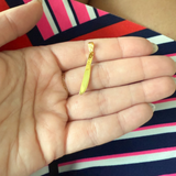 925 Sterling Silver or 14K Yellow Gold-Plated Custom Engravable Machete Pendant