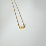 925 Micro Gold Plated Cursive 3mm Name Necklace