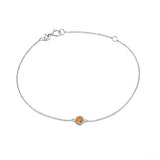 14K Solid Gold Birthstone Bezel Bracelet – Personalized Gemstone Jewelry