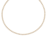 14K Solid Yellow Gold CZ Tennis Bracelet – Elegant Sparkling Design