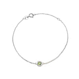 14K Solid Gold Birthstone Bezel Bracelet – Personalized Gemstone Jewelry