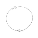 14K Solid Gold Birthstone Bezel Bracelet – Personalized Gemstone Jewelry