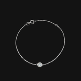 14K Solid Gold Birthstone Bezel Bracelet – Personalized Gemstone Jewelry