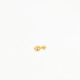 14K Solid Yellow Gold Evil Eye Piercing Earring – Protective Luxury