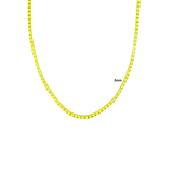 18K Gold Filled Colorful Enamel Box Chain Necklace