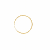 14K Solid Yellow Gold Beaded Bracelet 2.5mm Classic Ball Design
