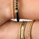 14K Solid Yellow Gold Beaded Bracelet 2.5mm Classic Ball Design