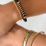 14K Solid Yellow Gold Beaded Bracelet 2.5mm Classic Ball Design