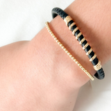 14K Solid Yellow Gold Beaded Bracelet 2.5mm Classic Ball Design