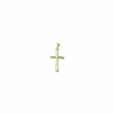 14K Solid Yellow Gold 16mm Cross Pendant