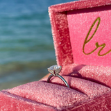 14K Solid White Gold .14 Oval Center Solitaire