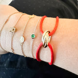 14K Solid Gold Birthstone Bezel Bracelet – Personalized Gemstone Jewelry