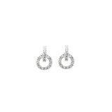 925 Sterling Silver 9.5mm CZ Circle Stud Earrings