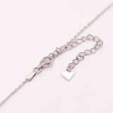 925 Sterling Silver Cubic Zirconia Initial  Necklace