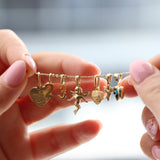 14K Solid Gold Small Number Pendant