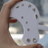 925 Sterling Silver CZ Micro Triangle Earrings