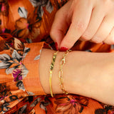 14K Solid Yellow Gold Paperclip Bracelet