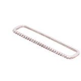 925 Sterling Silver Cubic Zirconias Bar Ear Cuff