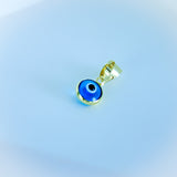 14K Solid Gold Evil Eye Pendant